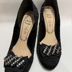 パンプス　24.0cm ブラックの画像