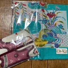 紅型（別染）ハンカチ【未開封】ティッシュケース