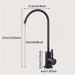 単水栓　シンプルでモダンなキッチン水栓　蛇口の画像