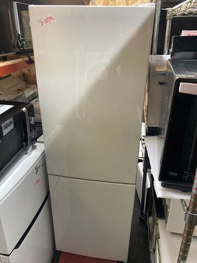 ☆中古￥12,800！maxzen　157㍑2ドア冷蔵庫　家電　JR160ML01WH型　2021年製　幅48㎝ｘ奥行51㎝ｘ高さ144㎝　【BG012】