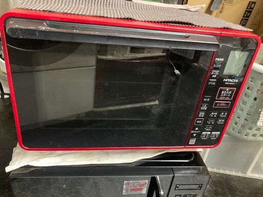 ☆中古￥6,000！HITACHI　オーブンレンジ　家電　2023年製　MRO-HE4Y(R)型　2023年製　【BG013】