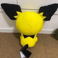 ポケットモンスター　めちゃでかコロっとまんまるぬいぐるみ　［あまえる］ピチュー　タグ付の画像