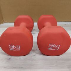 Fieldoor カラーダンベル 5kg×2個セット　クロロプレ...