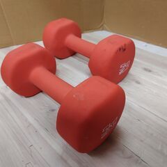 Fieldoor カラーダンベル 5kg×2個セット　クロロプレンゴムコーティングで握りやすい！エクササイズに最適なダンベル！の画像