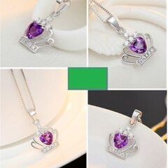    j→→→m10-18--アメジストＣＺクラウンペンダントの画像