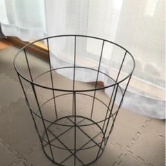 未使用ワイヤー　かご　ゴミ箱　インテリア