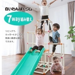 白いわんぱくジム　室内ジャングルジム