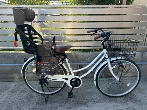 子供乗せ自転車　26インチ　レインカバー付き