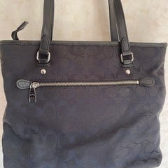 COACH コーチ トートバッグ レディース 黒 a4サイズの画像