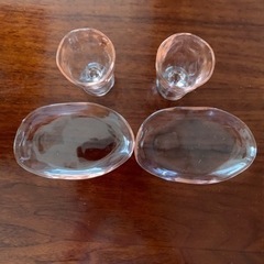 てびね グラス＆トレイ ペアセットの画像