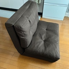 リクライニング付き　ソファーベッド（横幅90cm）の画像