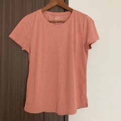 試着のみ 無印良品 トレーニングウェア Tシャツ ピンク Lサイ...