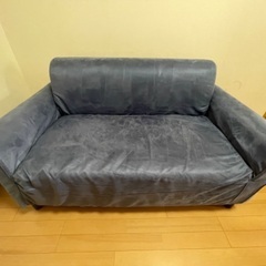 IKEA 2人掛けソファ ブルー