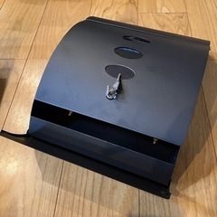 ブラックスチールメールボックス　郵便受けポストの画像
