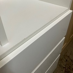 ロ2407-049 ニトリ チェストラック フォウ80WH 棚板1枚.ダボ4点不足 キズ汚れ有りの画像