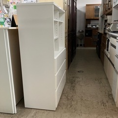 ロ2407-049 ニトリ チェストラック フォウ80WH 棚板1枚.ダボ4点不足 キズ汚れ有りの画像