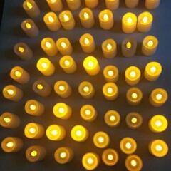 「値下げしました↘️」LEDキャンドルライト 62個 揺らめく光 ゆらぎ プラスティック仕上げ 電池式の画像