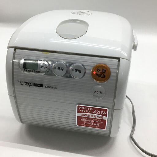 7/7終 ZOJIRUSHI 象印 マイコン炊飯ジャー 炊飯器 NS-NF05 3合 極め炊き 動作確認済 24g菊MZ