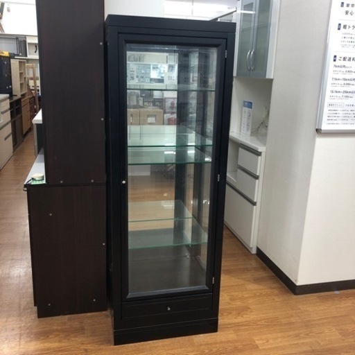 コレクションボード　フタバ木工　1枚扉　キズヨゴレ有り　ブラック【取りに来れる方限定！】