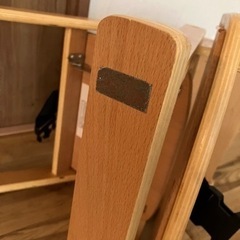 中古 木製 ベビーチェア テーブル付き ベルト付き 子供用 ベビー用 椅子の画像