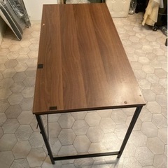 🔴木目調 テーブル 家具 オフィス用家具 机 インダストリアル 横長の画像