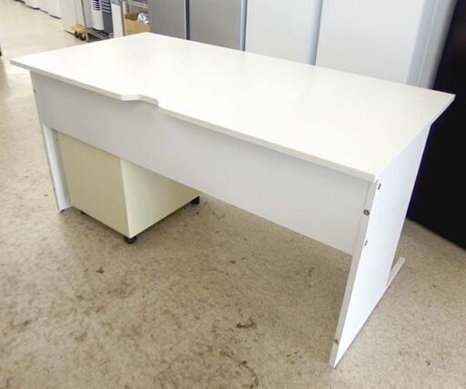 ② オフィスデスク 幅140㎝ 袖机付き オフィスコム オフィス 事務デスク 事務机 OAデスク  札幌市北区屯田
