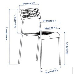🔴IKEA イケア ADDE アッデ チェア ブラックの画像