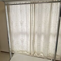 上下棚付き モダン頑丈ハンガーラック シングル 幅120cm x 2個