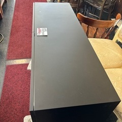 ワイドチェスト チェスト プッシュ式 シンプル モノトーン モダン ブラック おしゃれ インテリア 収納 の画像