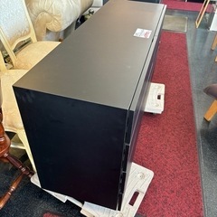 ワイドチェスト チェスト プッシュ式 シンプル モノトーン モダン ブラック おしゃれ インテリア 収納 の画像