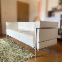 楽天市場】【1000円OFFクーポン 2/10 01:59まで】【楽天1位】3人掛けソファー オットマン セット カウチソファ ポケットコイル ル  コルビジェ LC2 ジェネリック家具 リビングソファ 応接ソファー スツール付 2点セット L字ソファ 合皮PUレザー シェーズロングソファ 