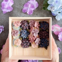 【和なは夏限定公式レッスン】あんこのお花「紫陽花お団子BOX」の画像
