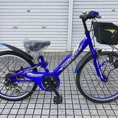 【Jr.マウンテンバイク】美品❗️22インチ　6段変速付　泥除け...