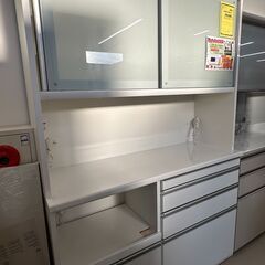 ジモティ来店特価!!　　食器棚　松田家具　ホワイト　　J-0720