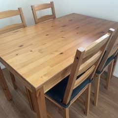 値下げ★美品★IKEA ヨックモック ダイニングテーブル チェアの画像