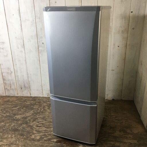 9/1終 MITSUBISHI 三菱 ２ドア ノンフロン 冷蔵庫 MR-P17D-S 168L 2019年製 動作確認済み 24g菊MZ