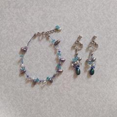 ★美品★【ハンドメイド商品】アクセサリー3点セットの画像
