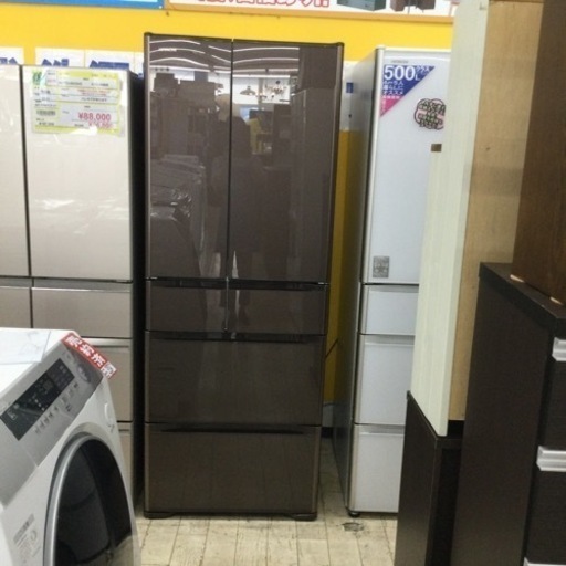 【✨両開きで収納しやすい❗️真空チルドで鮮度長持ち❗️たっぷり475L❗️オシャレなブラウンカラー❗️自動製氷❗️✨】参考価格¥159,800円　HITACHI／日立　475L冷蔵庫　R-XG48J 　2019年製