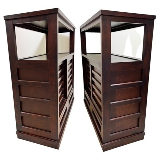 北海道民芸家具 茶棚 茶タンス キャビネット樺材 和家具 収納家具家具