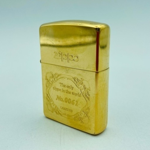 a0704603 ZIPPO ジッポ ライター NO.0061 LIMITED オイルライター ロゴ USA 喫煙 グッツ 中古品