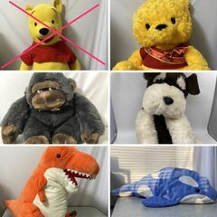 大きいぬいぐるみ1体1,000円