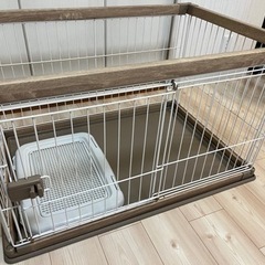 犬用　室内ゲージ　トイレマット・シート付きの画像