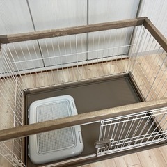 犬用　室内ゲージ　トイレマット・シート付きの画像