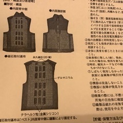 家庭用永久磁石磁気治療器　良導ベスト テラヘルツ粒　ゲルマニウム粒　　の画像