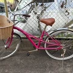 自転車　ママチャリ　26インチ　ピンク