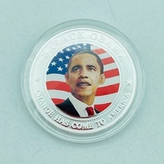 a0704606 オバマ米大統領 5ドルカラーコイン リベリアド...