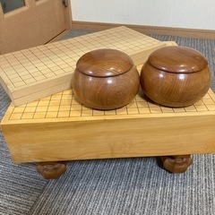 足付き碁盤　碁盤　囲碁板　碁石　へそ
