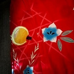 女の子浴衣　 暗闇で光る浴衣、帯付きの画像