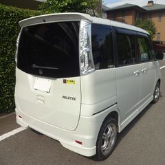 込プライス２１万円 パレット 希少な４ＷＤターボ MK21S 修復無し 両側パワスラ エアロ キセノン 本車検２年受渡 機関良好の画像