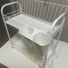 【引き取り先決定】洗い物水切りラック2段生活雑貨 家庭用品 キッ...